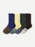 Youth Marl Calf Sock 4-Pack - cosmic yellow mix L [10285]