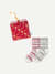 Fair Isle Half Calf Sock 2-Pack Gift Box - Sage Crimson Mix L [10227]