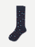 Men's Valentines Day Dress Calf Socks - Midnight Navy L [8601]