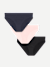 Women's Seamless Bikini 3-Pack - Blush Navy Black Mix L