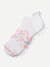 Golf Ankle Socks - White Pink Lily L [8911]