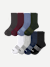 Men's Half Calf Sock 8-Pack - Blue Smoke Mix L
