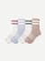 Vintage Stripes Half Calf Sock 4-Pack - sage rose mix L [10564]