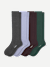 Men's Ribbed Dress Over the Calf Sock 4-Pack - Dawn Grey Mix