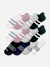 Women's Solids Ankle Sock 12-Pack - Forest Mauve Mix L