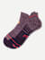 Merino Wool Blend Athletic Ankle Socks - maroon ember muted mauve L [9711]