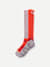 Mid-Cushion Merino Wool Ski & Snowboard Socks - Bright Tomato L [6968]