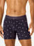 Men's Cotton Modal Blend Boxer Brief - Night Bloom Stripe Alpine Skier MO1 [8470]