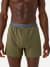Men's Cotton Modal Blend Boxer - OLIVE MOSS / PEBBLE WAISTBAND MO1 [8473]