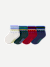 Toddler Lightweight Calf Sock 4-Pack - red pine mix L [10214]