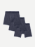 Men's Cotton Modal Blend Boxer Brief 6" 3-Pack - Midnight Stripe Pack L