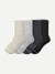 Merino Wool Blend Half Calf Sock 4-Pack - Mixed L [8423]