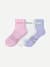 Women’s Ruffle Athletic Quarter Sock 3-Pack - pink haze mix L [9908]