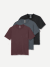 Premium Weight Pocket Crew Neck T-Shirt 3-Pack - Mahogany Pebble Black Mix L