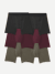 Men's Cotton Modal Blend Boxer Brief 6" 6-Pack - Birdseye Green Burgundy Mix L