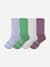 Women's Merino Wool Blend Calf Sock 4-Pack - Dawn Purple Mix L [8421]