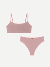 Women's Super Soft Scoop Bralette + Thong Pack - Dusty Mauve L