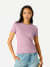 Women's Slim Fit Pima Cotton Crew Neck T-Shirt - Mauve WO1 [8528]