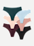 Women's No Show Thong 6-Pack - Glacier Teal Neutral Mix L