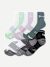 Women's Running Quarter Sock 6-Pack - Foam Green Multi Mix L