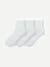 Womenâ€™s Rhinestone Rib Quarter Sock 3-Pack - White Mix L