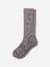 Marl Calf Socks - Soft White / Walnut L [3129]