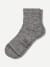 Merino Modern Rib Quarter Socks - grey shadow L [10117]