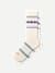 Holiday Calf Socks - Ivory / Violet Orchid L [8133]