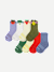 Junior Calf Sock 8-Pack - moss blue picnic mix L