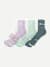 Women's Running Quarter Sock 3-Pack - Foam Green Mix L [9280]