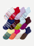 Youth Ankle Sock 12-Pack - Red Pink Mix L