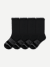 Merino Wool Blend Calf Sock 4-Pack - Black Mix [8800]