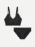 Women's Seamless Scoop Bralette + Bikini - Black L