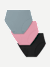Womenâ€™s No Show High Rise Brief 3-Pack - Sea Rose Black Mix L