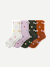 Women’s Garden Party Half Calf Sock 4-Pack - lavender olive mix L [10552]