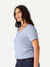 Women's Pima Cotton V-Neck T-Shirt - Skysail Blue WO1 [8738]