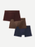 Men's Soft Flex Trunk 3-Pack - Brown Moss Mix L