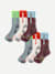 Men's Merino Wool Blend Hiking Calf Sock 6-Pack - vintage plum mix L