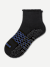 Men's Merino Wool Blend Roll Top Gripper House Socks - Black L [8162]