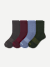 Men's Solids Half Calf Socks - blue steel mix L [9853]