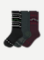 Men's Merino Wool Blend Calf Sock 3-Pack - balsam black mix L [10256]