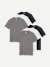 Men's Pima Cotton Pocket Crew Neck T-Shirt 6-Pack - Boulder White Black Mix L