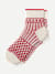 Merino Wool Blend Sweater Socks - Red Ivory L [9791]
