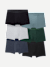 Men's Cotton Modal Blend Trunk 6-Pack - Green Fog Grey Core Mix L