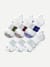Men's Golf Ankle Sock 6-Pack - cocoa blue white mix L