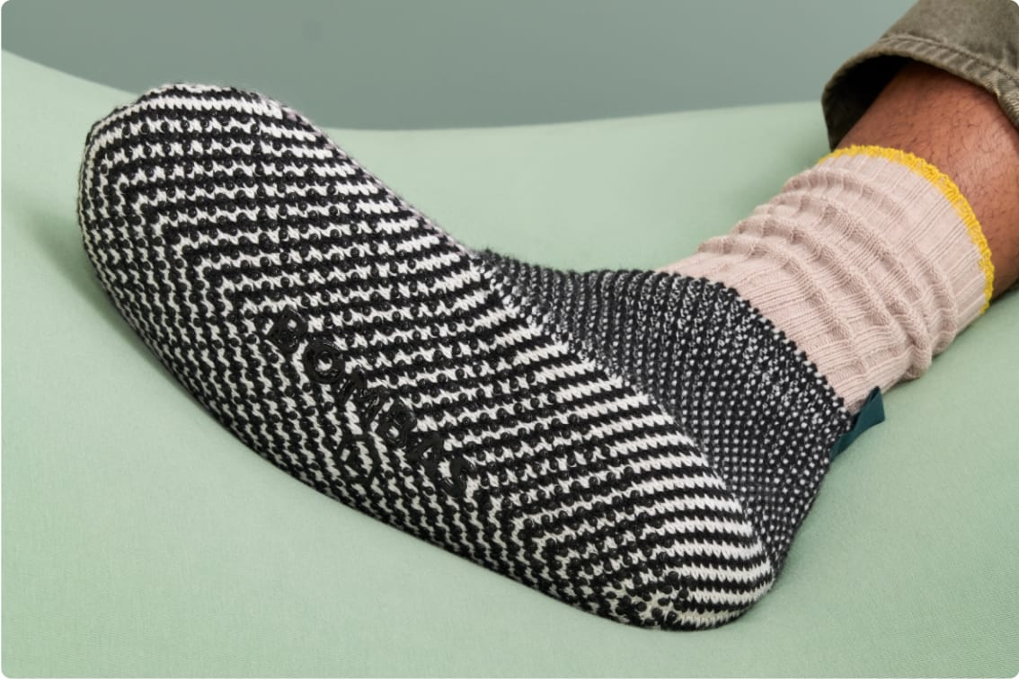 Full Bottom Gripper Slipper Socks - 2 Pair for Men or Women