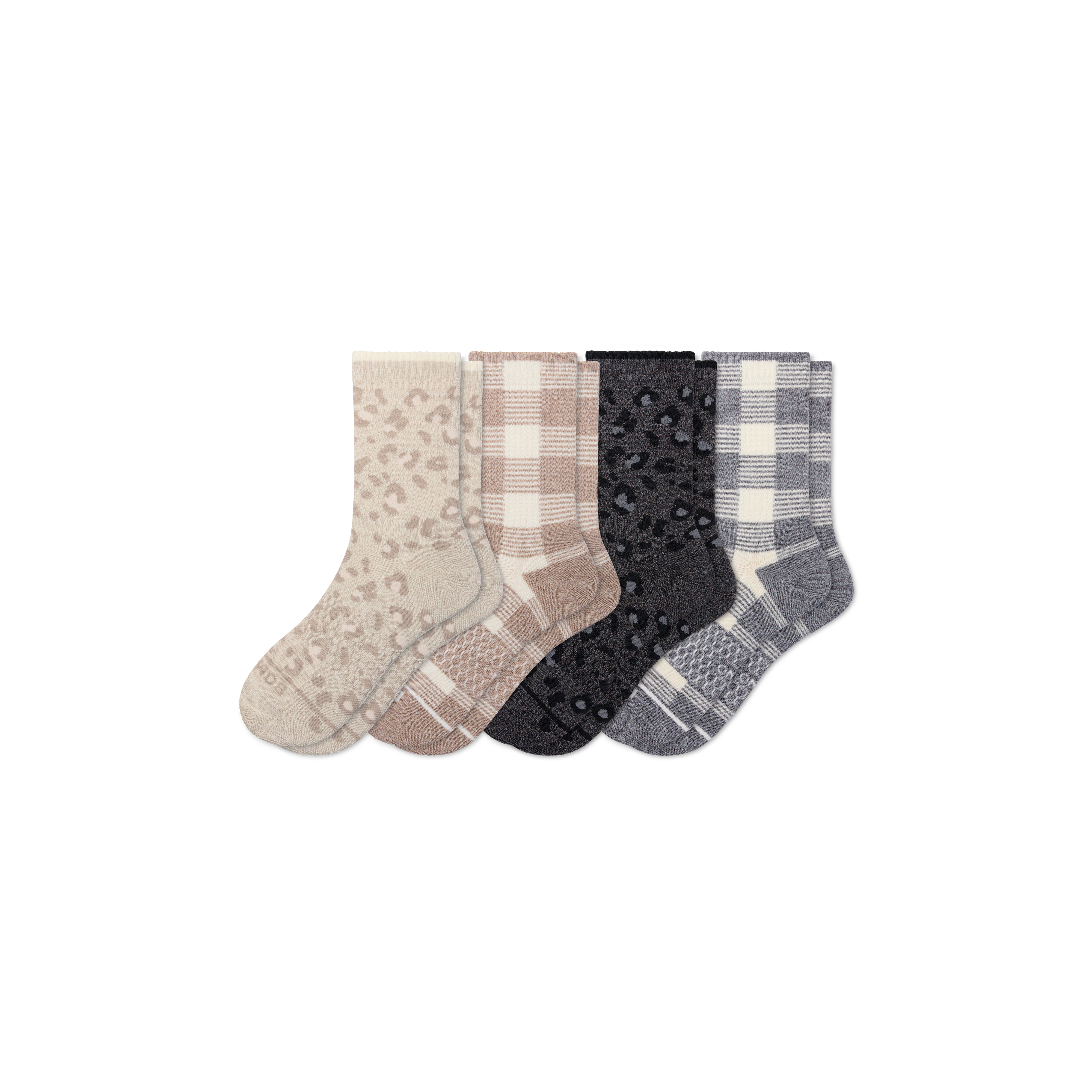 Women's Merino Wool Blend Half Calf Sock 4-Pack
