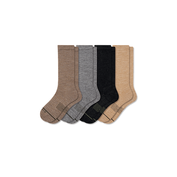 Women's Merino Wool Blend Modern Rib Calf Sock 4-Pack