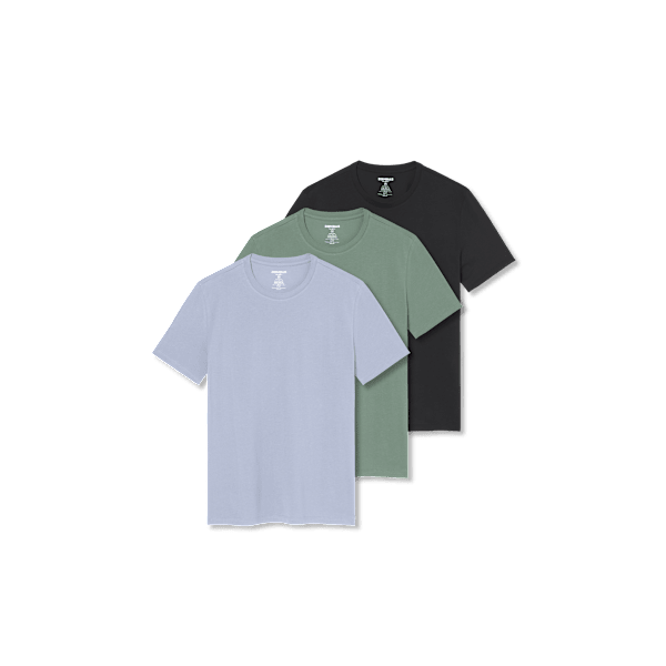 Men's Pima Cotton Crew Neck T-Shirt 3-Pack 