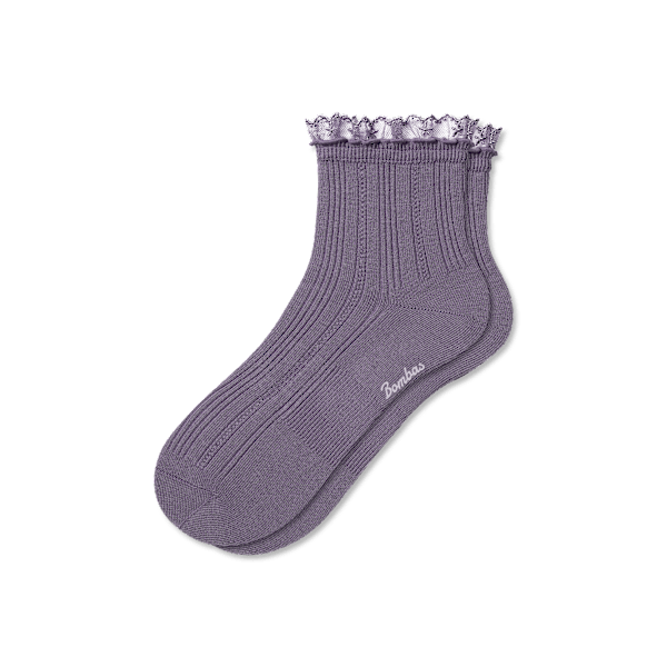 Women's Ruffle Lace Quarter Socks